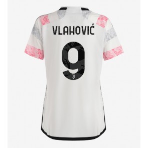 Juventus Dusan Vlahovic #9 Koszulka Wyjazdowych Kobiety 2023-24 Krótki Rękaw